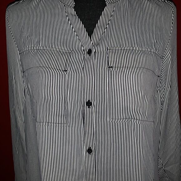 Jones New York Button Down Stripe Blouse - Picture 3 of 8